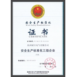 安全生产标准化证书